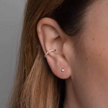 Ear cuff con diamantes