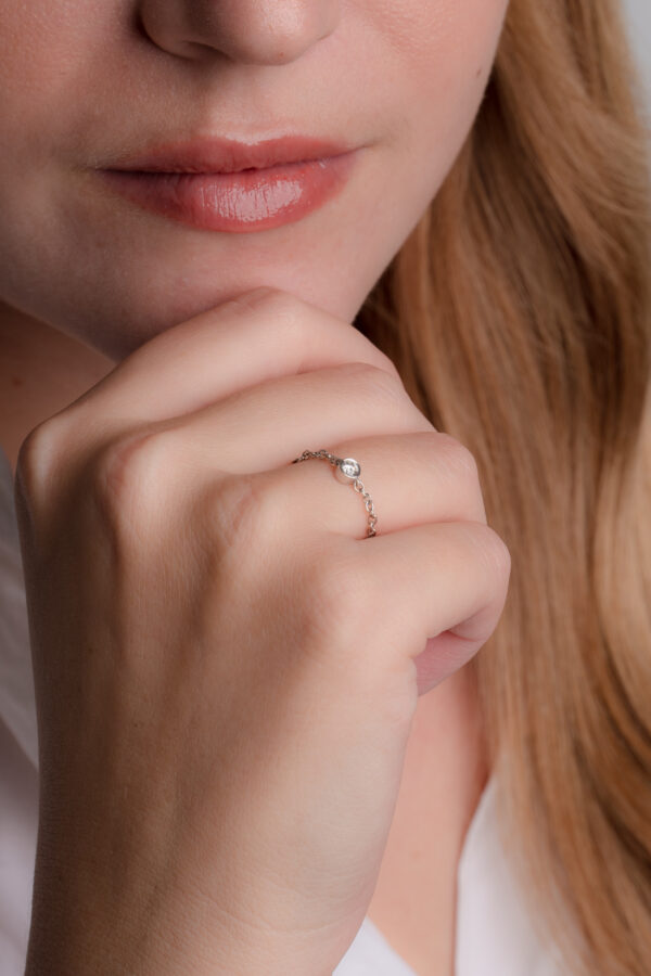 Solitario cadena bisel - Imagen 2