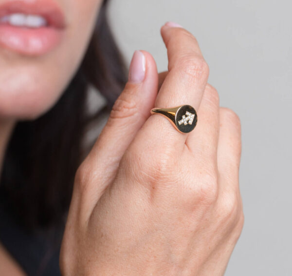 Anillo Sello Zodiaco Sagitario